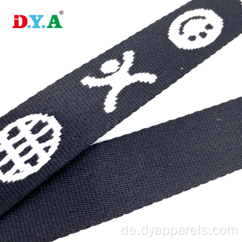 Fabrik Großhandel Black Jacquard Polyester Jacquard Gurtband